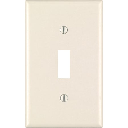 Leviton Leviton Almond 1 gang Plastic Toggle Wall Plate 1 pk 78101-00T